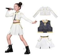 Atorcher Kids Style Stage Performer Costume Set - Long Sleeve Coat with Shirt and Pants for Halloween, Cosplay, Birthday Parties and Carnival - Sizes 3-12 Years