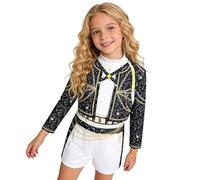 Atorcher Kids Style Stage Performer Costume Set - Long Sleeve Coat with Shirt and Pants for Halloween, Cosplay, Birthday Parties and Carnival - Sizes 3-12 Years