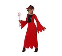 Atosa 24525 Costume Demon Woman Red Hell, Girl, 3-4 Years