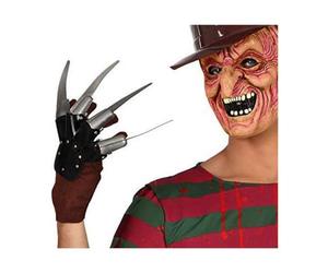 ATOSA 38968 Unisex Halloween Gloves - Adult, Brown/Silver