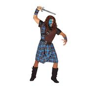 Atosa 53925 Costume Scottish William Wallace Man M-L Blue-Carnival, Men