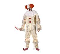 Atosa 53961 Costume Evil Clown Man M-L White-Halloween, Men