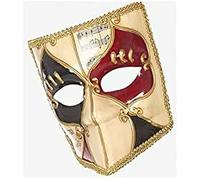 Atosa-56385 Victorian Theatre Mask, Gold, Single (56385