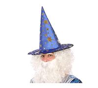 Atosa Fantasy Hat Apprentice Sorcerer Blue Golden Stars