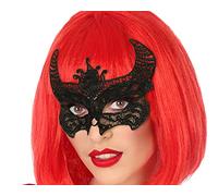 Atosa 58684 Devil Mask for Halloween, Black