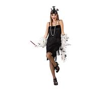 Atosa 61414 Costume Charleston Woman XS-S Black-Carnival, Women