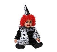 Atosa 74451 Disfraz Payaso Gris Niño Bebé Costume, Black/White, De 6 a 12 Meses