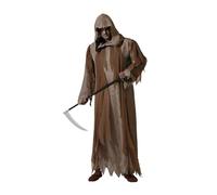 Atosa | Adult Mens Wizard Costume | Death | The Reaper | Halloween, Carnival, Theme Party Costumes | Includes Long Jumpsuit with Hood | Comfortable, Fun & Original | XXL