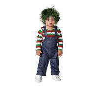 Atosa | Baby Boy Devil Doll Costume | Chucky Devil Assassin | Horror Toy Costumes for Halloween, Carnival, Theme Parties | Includes T-Shirt and Jumpsuit | 6-12 Months