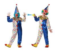 Atosa Child Clown Costume 7 - 8-9 Years Multicoloured