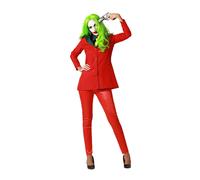 Atosa red halloween clown costume with tie woman adult xs