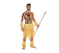 ATOSA 56700 Set Hawaiian Maori Man Single Size Brown-Carnival, Men