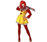 Atosa yellow clown costume halloween woman adult m