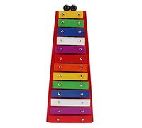 Atospdy Colorful Xylophone Aluminum Birch 13 Tones Professional Glockenspiel Creating Music Toddlers