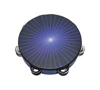 Atospdy Tambourine 8in Percussion Jingles Bell Instrument Blue for Children Adult