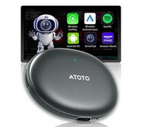 ATOTO AD5A AI Wireless CarPlay Android Auto Adapter - 8GB RAM 128GB Storage, 4G LTE, GPS, OBDII, Dual Wi-Fi, Voice Control, OTA Updates, Bluetooth Stereo