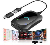 ATOTODIRECT Wireless Carplay Adapter Android Auto AI Box Android 13 with CP/AA Wireless,4GB + 64GB, 4G LTE (SIM), Oat, 2.4/5G WLAN, Dual BT 5.0/4.2 BLE, GPS, DVD, HDMI In/out, 256GB