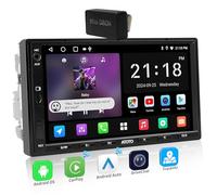 ATOTOEXCEL Double DIN Radio with Wireless CarPlay & Android Auto, 7 inch IPS Touchscreen Digital Media Receivers with Bluetooth, 2G+32G, WiFi/BT Tethering, MirrorLink