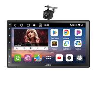 ATOTOEXCEL S8MS 7 inch Double DIN Car Stereo with 4G LTE, 8-Core 4G+43G Android Car Receiver, Wireless CarPlay, Android Auto, QLED Touchscreen, ChatGPT AI, DSP, GPS Tracker, Bacakup Camera, HD LRV
