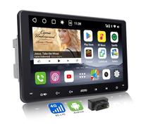 ATOTOEXCEL S8MS Car Radio 2 DIN, 9 Inch QLED Display, Integrated 4G LTE, 4GB + 32GB, Wireless CarPlay & Android Car, WiFi/BT/USB Tethering, Double Bluetooth, GPS Tracking