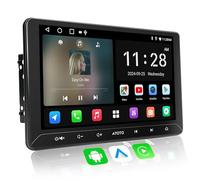 ATOTOZONE A5L 10.1inch Android Double DIN Car Stereo, WiFi/Bluetooth/USB Tethering, Wireless CarPlay/Android Auto, Touchscreen Car Radio, 24B-EQ DSP, MirrorLink, 2G+32G, FM/RDS, AI Chat, GPS Tracking
