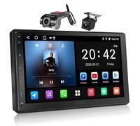 ATOTOZONE A5L Android Double Din Car Stereo with Backup Camera & DVR Dashcam, 7 Inch Wireless CarPlay Android Auto, AI-Chat, GPS Navigation, Wi-Fi/BT/USB, 24 EQ DSP, 2G+32G