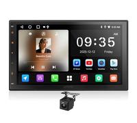 ATOTOZONE Android Double DIN Car Stereo, Wireless CarPlay & Android Auto, Wi-Fi/Bluetooth/USB Tethering, 7 Inch Touchscreen AI Car Radio, 24B-EQ&DSP, 4 * 45W AMP, GPS Navigation, Backup Camera