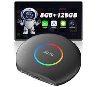 ATOTOZONE CB6 CarPlay AI Box Android 13 CarPlay Wireless/Android Auto Converts Wired to Wireless with 4G LTE, 5G Wi-Fi, 2 Bluetooth, AI Dongle, Support for YouTube, 8G+128G, Black