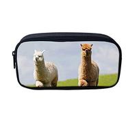 ATOurDealss Animal Alpaca Pencil Bags for Girls Kids Canvas Pen Case Zipper Soft Stationery Pouch Makeup Cosmetic Bag