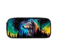 ATOurDealss Colorful galactWolf Pencil Case for Girls Boys Small Pencil Case Stationery Organizer Aesthetic Pencil Case for Kids Teenagers Students