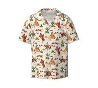 ATOurDealss Cowboy Ride Horse Print Casual Summer Men's Button Shirt Short Sleeve Cuban Tops, Hawaiian Beach Dress XXL Black