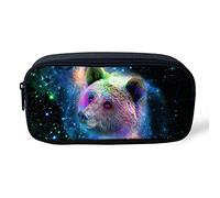 ATOurDealss Galaxy Bear Pencil Bag Stationery Kids Students School Supplies Pencil Holder