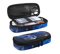 ATOurDealss Galaxy Cat Pencil Holder for Cat Lovers Pen Box Holder Bag School Stationery Pouch Large Durable