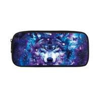 ATOurDealss Galaxy Wolf Pencil Case for Girls Boys Pen Pouch Holder Lightweight Portable