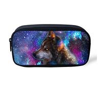 ATOurDealss Galaxy Wolf Pencil Case Zippered Cool Designer Pencil Bag Organizer for School Students Stationery