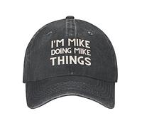 ATOurDealss I'm Mike Doing Mike Things Hat Funny I'm Mike Doing Mike Things Cap Fun Meme Saying Hat Black