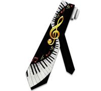 ATOurDealss Men's Keyboard Neck Tie with Notes and Treble