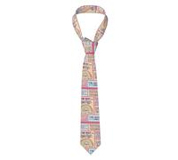ATOurDealss Men'S Necktie Novelty Customised Neck Ties Gift For Men (Cute Math Teacher Equation Skeleton Math Pattern Design)