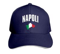 ATOurDealss Naples Italy Italian Flag Hat Baseball Cap Duck Tongue Cap Outdoor Cap Fashion Black