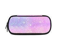 ATOurDealss Pink galactPencil Bag for Girls Pencil Cases Soft Pen Pouch Bag for School,Work,Travel,Office Pencil Pouch Box Organizer Stars Pen Marker Holder