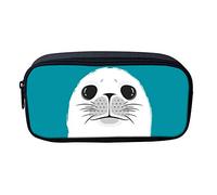 ATOurDealss Seal Cute Pencil Case Bag Kids Childrens School Supplies Animal Pen Case Women Travel Cosmetic Bag Zip Pouch