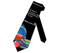 ATOurDealss Teacher Ties Mens Education School Necktie, Black, One Size