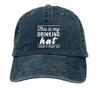 ATOurDealss This is My Drinking Hat Baseball Cap Funny Quote Trucker Hat Black