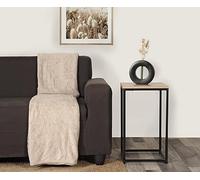 Atout Ciel Geometric Embossed Pattern Flannel Blanket, 130 x 170 cm, Polyester, Beige