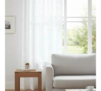 Atout Ciel Net Curtain Leaf Design with Eyelets 140 x 240 cm Ready to Hang Natural