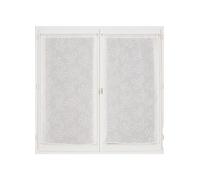 Atout Ciel Pair of Linen Effect Printed Gum Curtain Panel with Rod Pocket 2 x 60 x 120 cm Ready to Hang Ecru