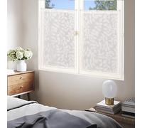 Atout Ciel Pair of Net Curtains Leaf Design with Rod Pocket Ready to Hang 2 x 60 x 120 cm Natural