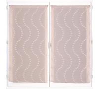 Atout Ciel Pair of Net Curtains with Rod Pocket, 2 x 60 x 90 cm Ready to Hang, Old Pink
