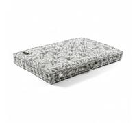 Atout Ciel Pallet Cushion 80 x 120 cm with Handle, Grey Print/Plain