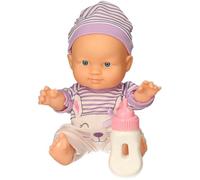 Atoz 23cm Caitlin Baby Doll with Feeder Bottle - Multicolour - 24cm x 16cm x 8cm - 2 Assorted